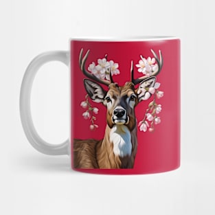 Cute Arkansas Deer With Apple Blossom Mug